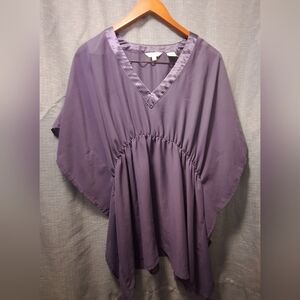 Sheer Lavender Purple Nightgown Top Women's XL
